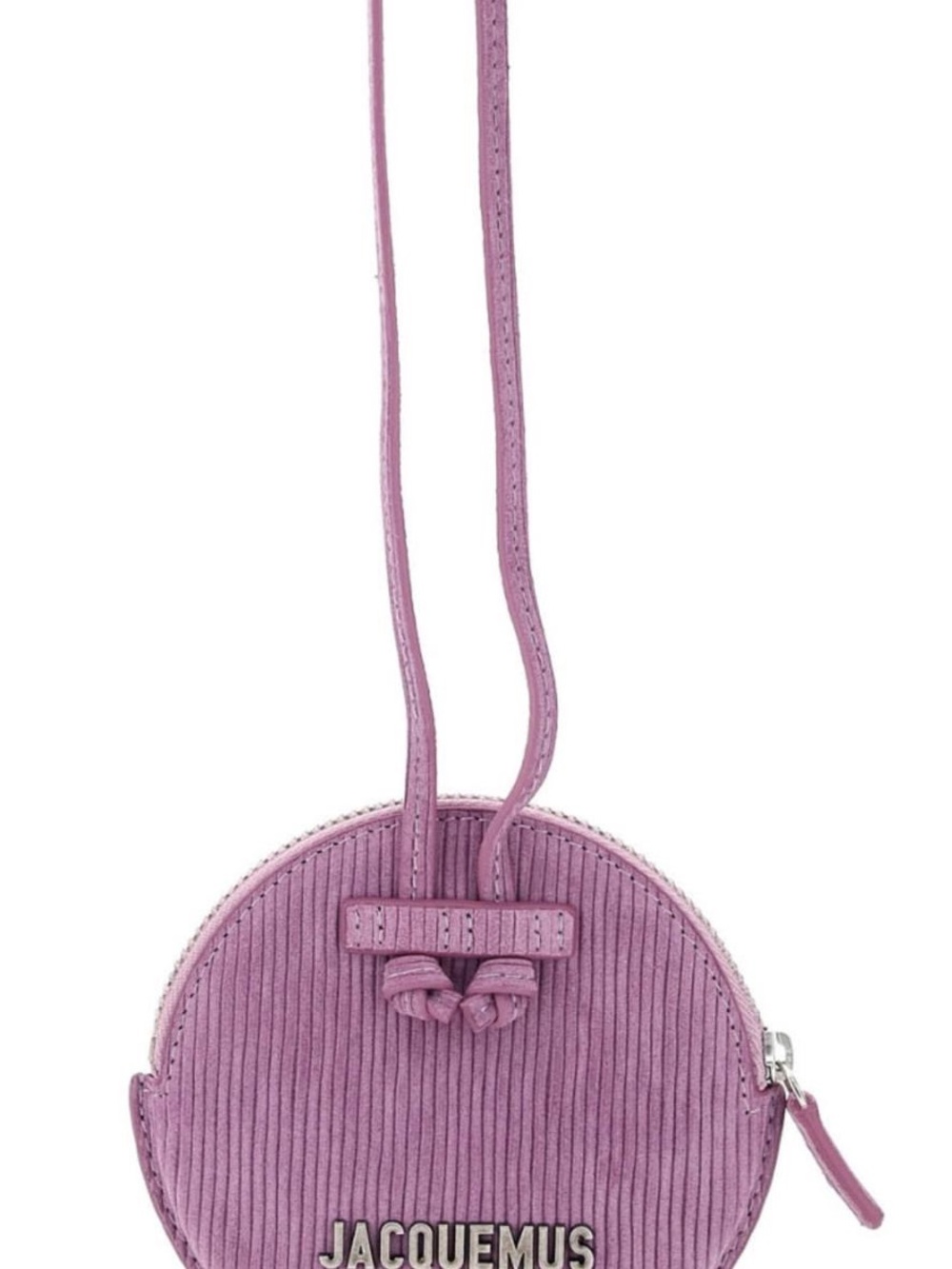 Jacquemus Lilac Round Corduroy Mini Crossbody Bag